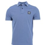 STONE ISLAND – Polo shirt bleu (37014)
