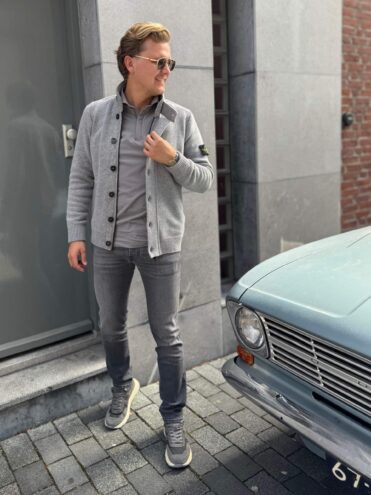 STONE ISLAND CARDIGAN GRAY (43391)
