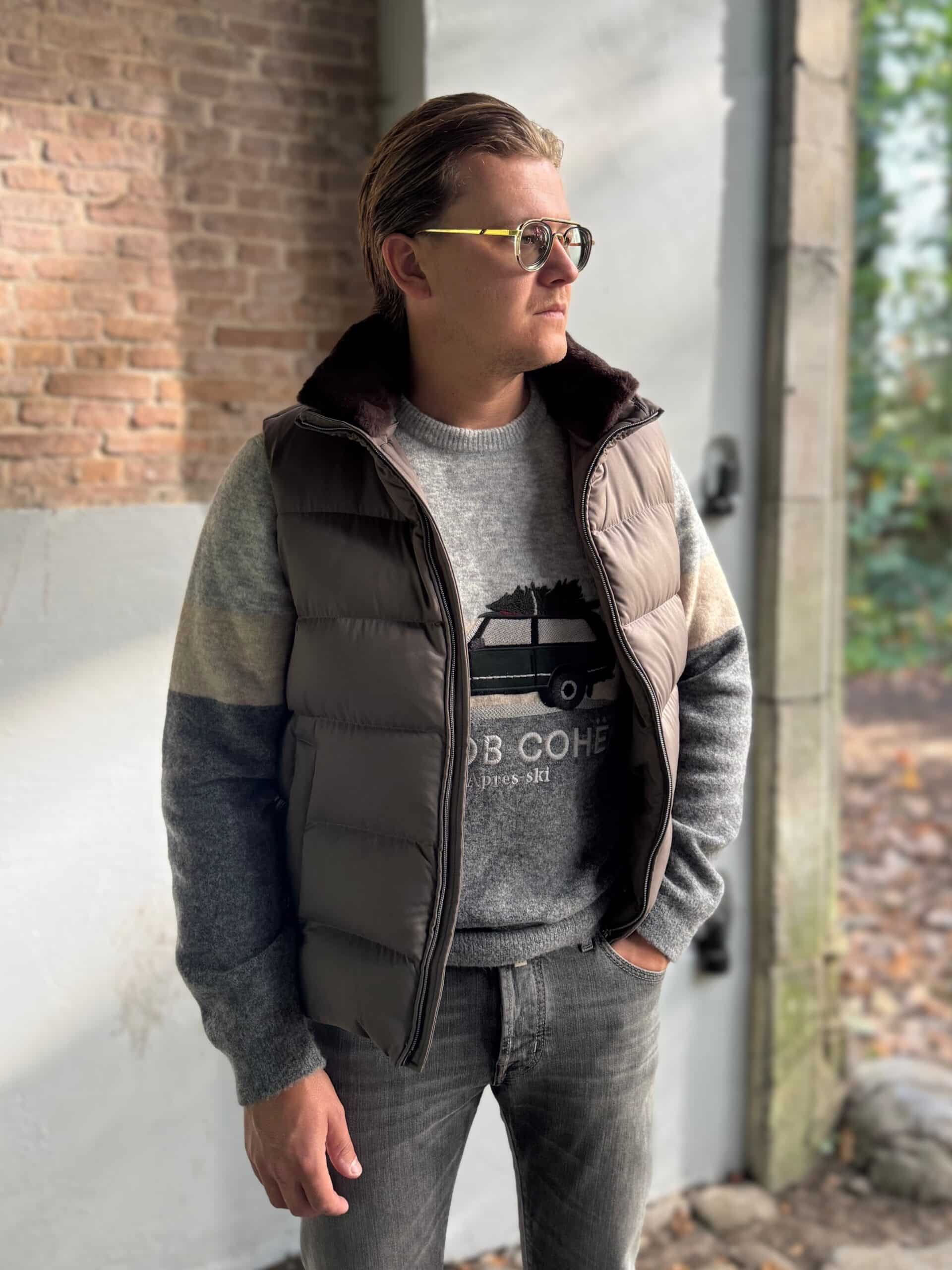 HERNO - Bodywarmer donker taupe (43745) HERNO - Bodywarmer donker taupe (43745)