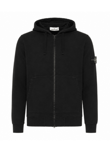 STONE ISLAND SWEAT À CAPUCHE NOIR (43367)