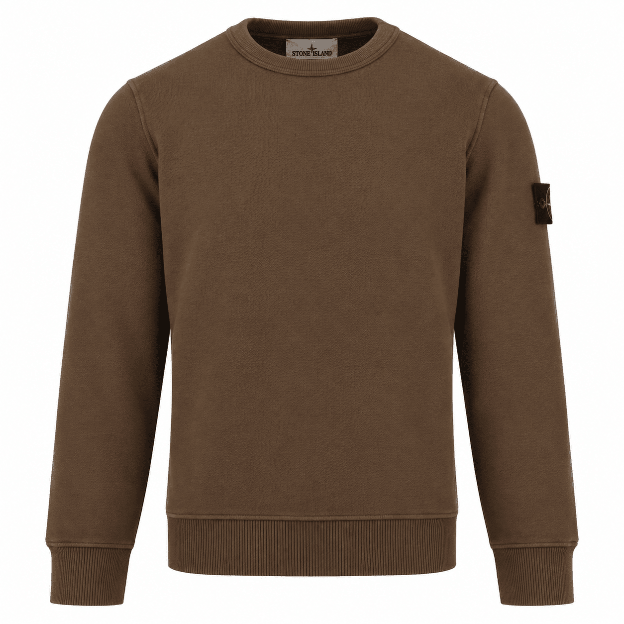 STONE ISLAND - Crewneck sweater bruin (43376) STONE ISLAND - Crewneck sweater bruin (43376)