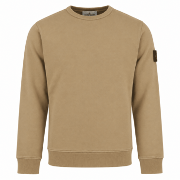 STONE ISLAND - Sweat-shirt à col rond beige (43377)