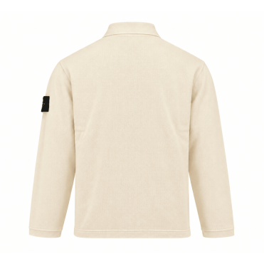 STONE ISLAND - Sweat-shirt polo Comfort Fit blanc cassé (43379) STONE ISLAND - Sweat-shirt polo Comfort Fit blanc cassé (43379)