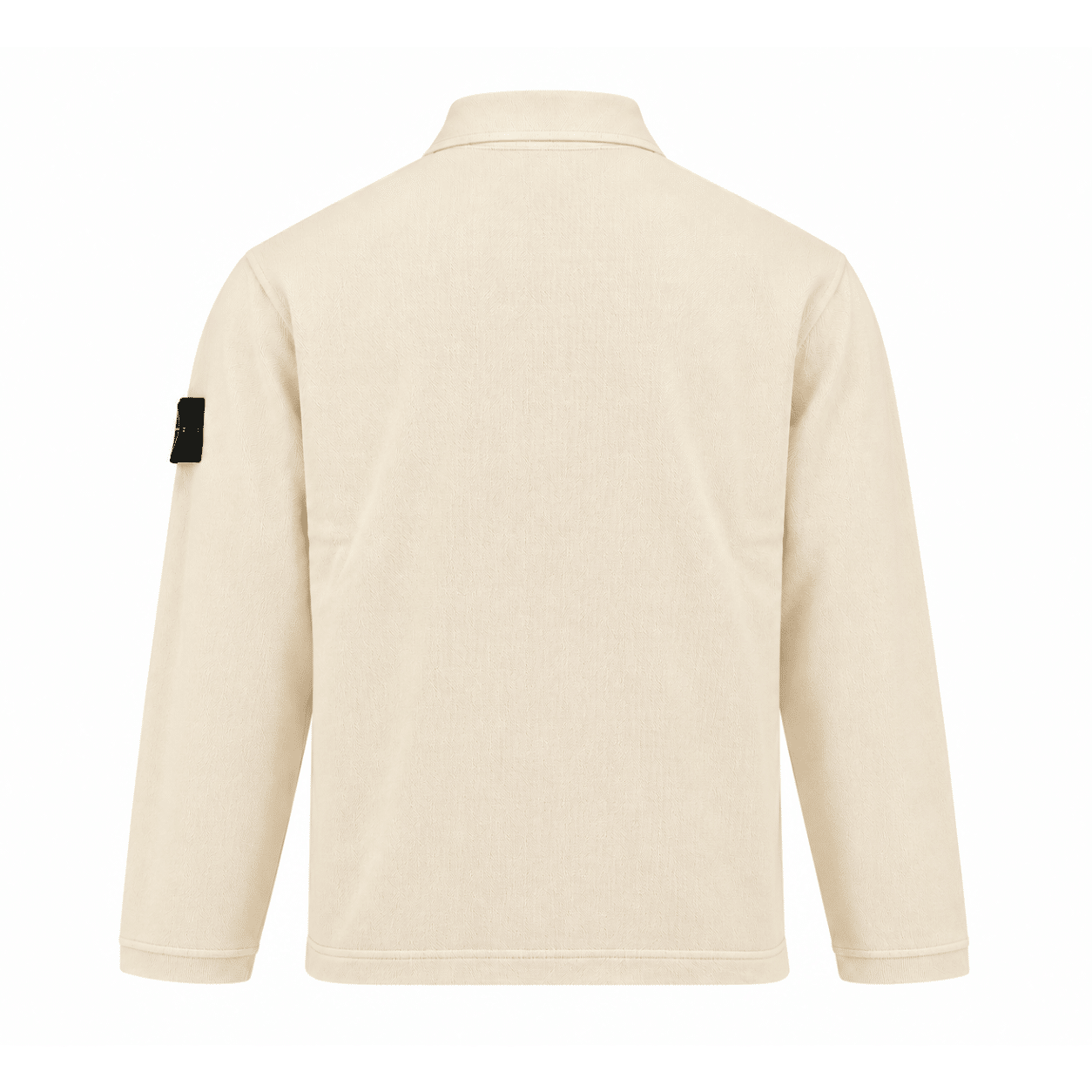 STONE ISLAND - Sweat-shirt polo Comfort Fit blanc cassé (43379) STONE ISLAND - Sweat-shirt polo Comfort Fit blanc cassé (43379)