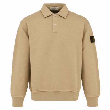 STONE ISLAND - Sweat-shirt ras du cou Oversized Fit beige (43380)