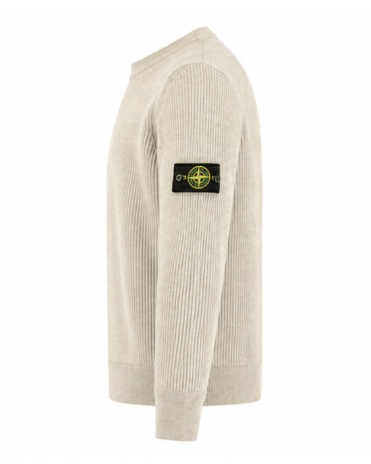 STONE ISLAND PULL À COL ROND SABLE (43387) STONE ISLAND PULL À COL ROND SABLE (43387)