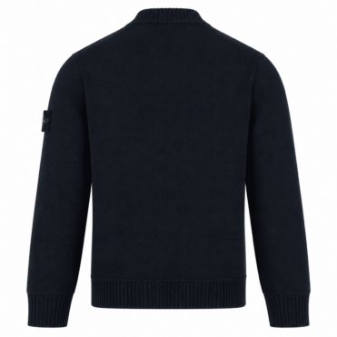STONE ISLAND - Pull col rond bleu marine (43388) STONE ISLAND - Pull col rond bleu marine (43388)