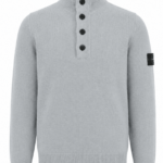 STONE ISLAND - HALF ZIP KNIT JUMPER LICHTBLAUW (43392)