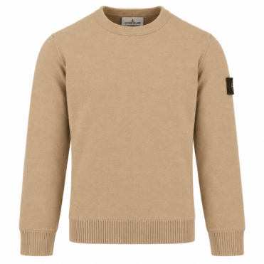 STONE ISLAND - Pull col rond sable (43401)