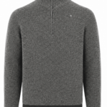 STONE ISLAND - STELLINA WOOL HALF ZIP SWEATER GRIJS (43403)