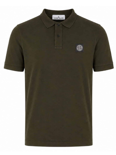 STONE ISLAND - POLOSHIRT DARK GREEN / BROWN (43413)