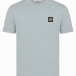 STONE ISLAND - COTTON JERSEY LICHTBLAUW / GRIJS (43420)