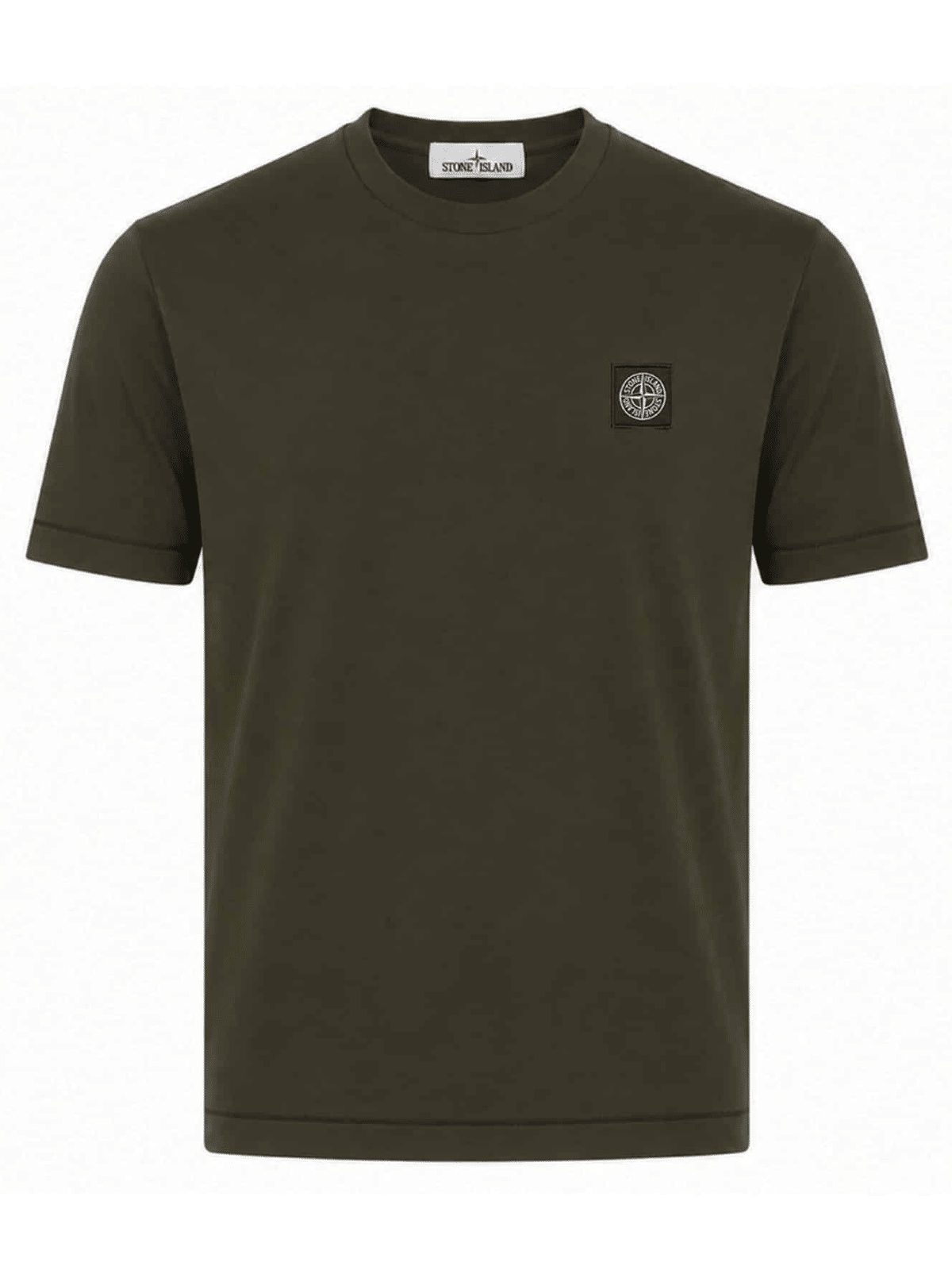 STONE ISLAND - COTTON JERSEY DONKERGROEN / BRUIN (43421) STONE ISLAND - COTTON JERSEY DONKERGROEN / BRUIN (43421)