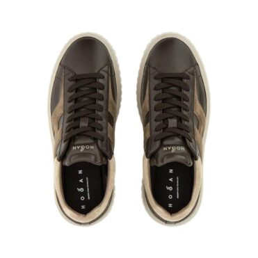 HOGAN - H-Stripes Sneaker Bruin (43437) HOGAN - H-Stripes Sneaker Bruin (43437)
