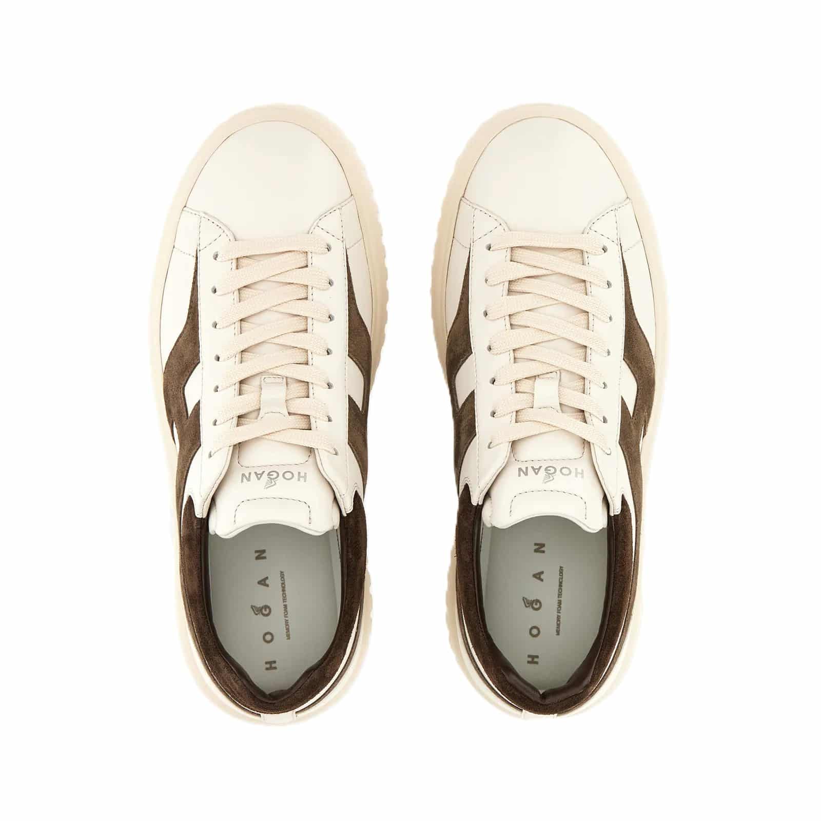 HOGAN - H-Stripes Sneaker Bruin/Beige (43443) HOGAN - H-Stripes Sneaker Bruin/Beige (43443)