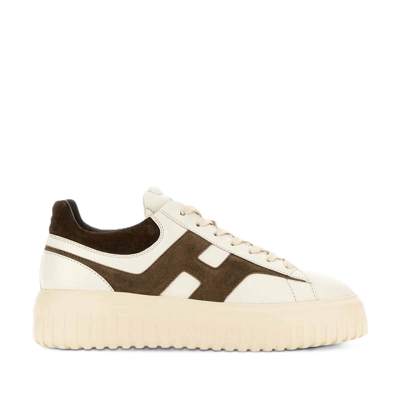 HOGAN - H-Stripes Sneaker Bruin/Beige (43443) HOGAN - H-Stripes Sneaker Bruin/Beige (43443)