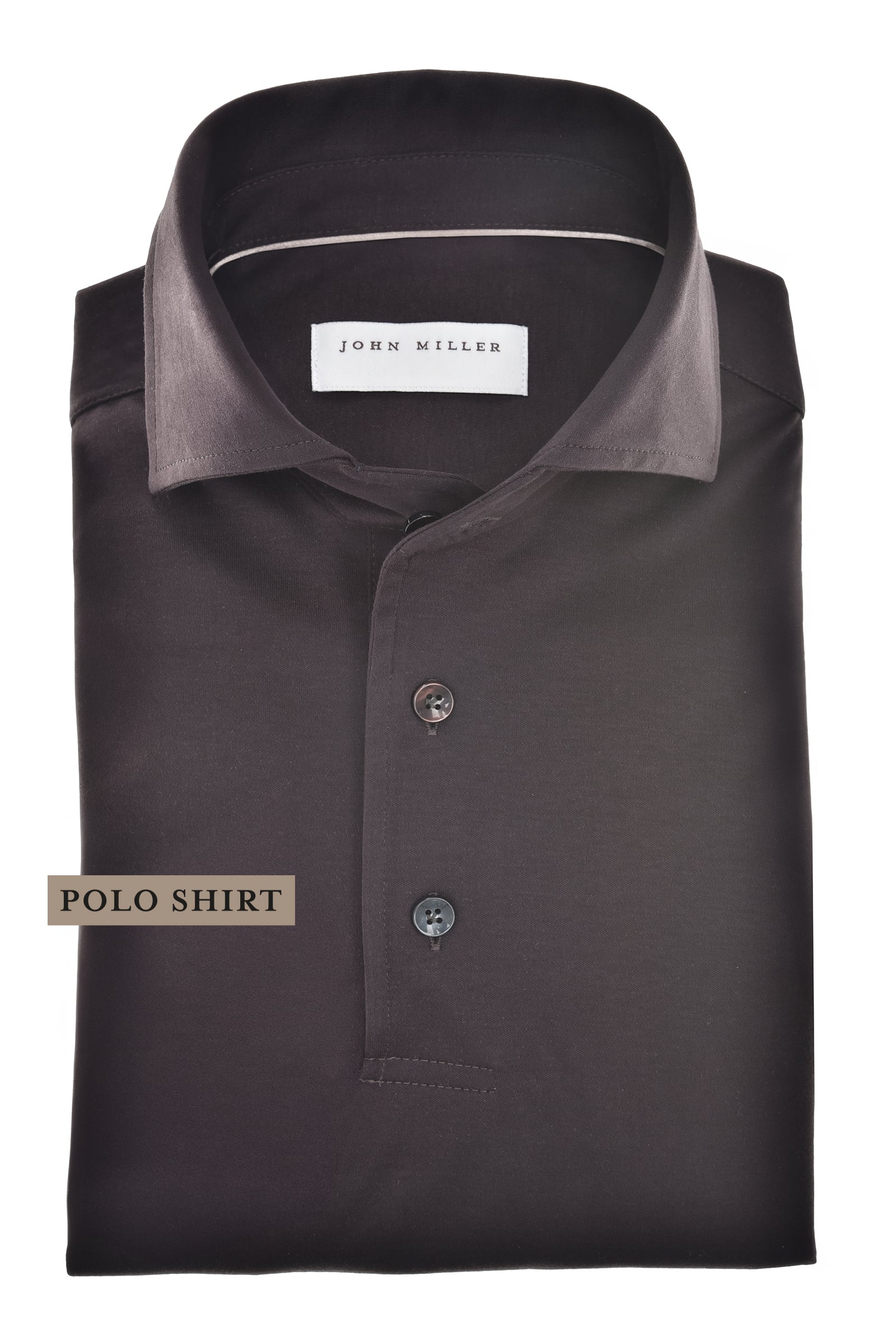 JOHN MILLER - Premium Jersey overhemd bruin (43485) JOHN MILLER - Premium Jersey overhemd bruin (43485)