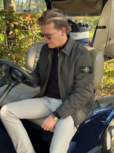 STONE ISLAND - Veste coach matelassée vert sauge (43270)