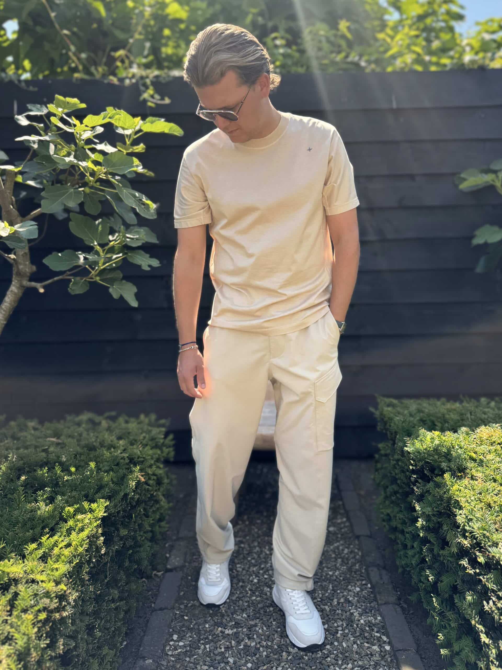STONE ISLAND - PANTALON AMPLE STELLINA BEIGE (41511) STONE ISLAND - PANTALON AMPLE STELLINA BEIGE (41511)
