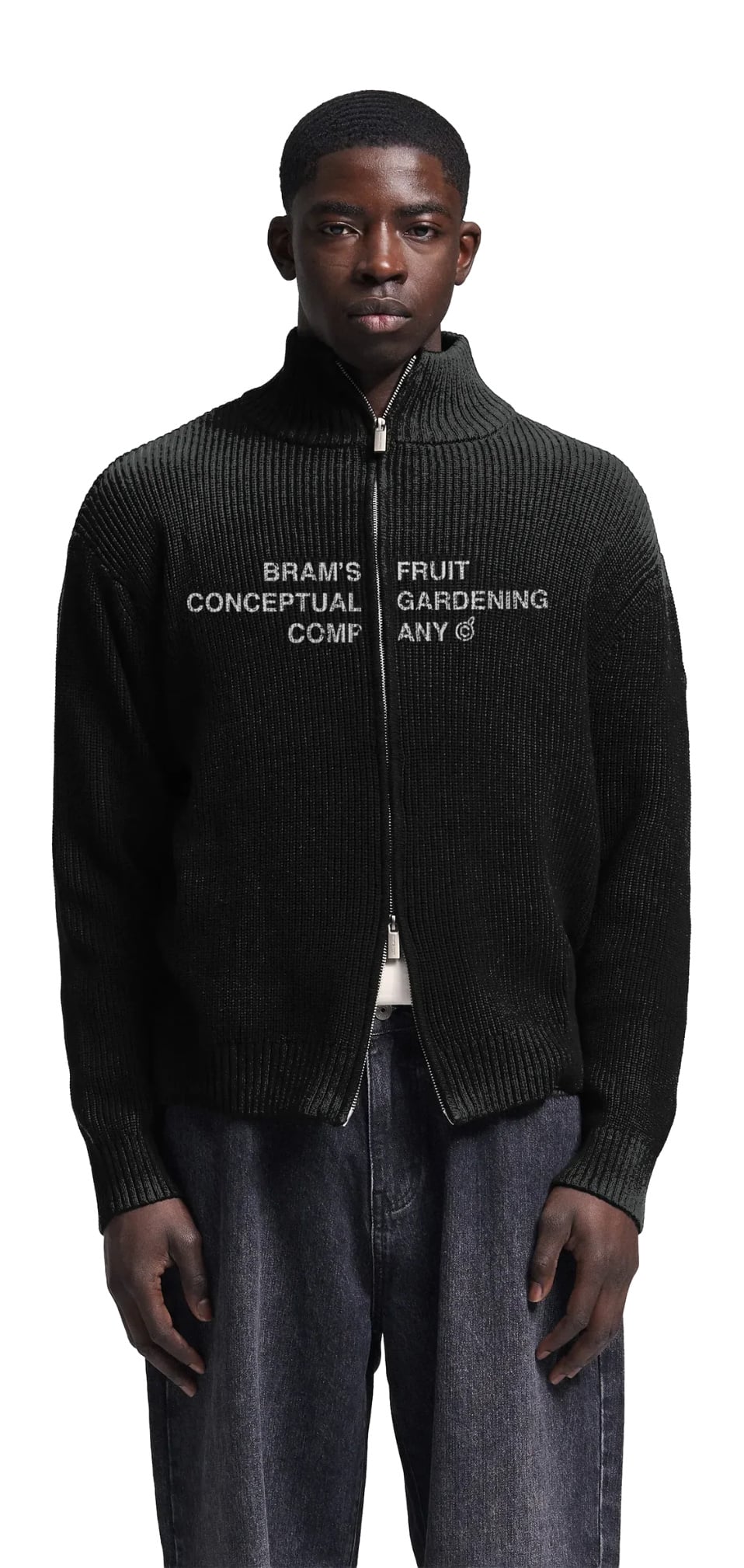BRAM’S FRUIT - Script Logo Full Zip zwart (43168) BRAM’S FRUIT - Script Logo Full Zip zwart (43168)