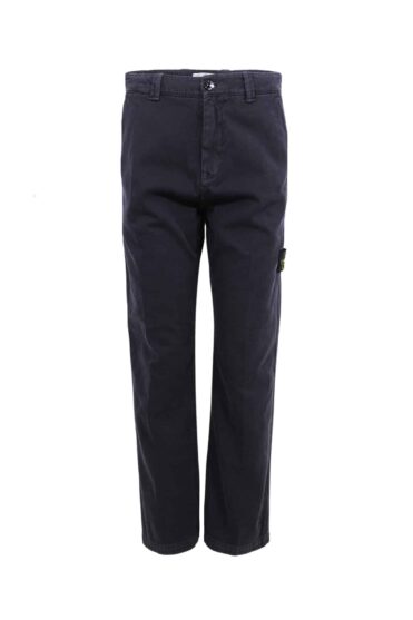 STONE ISLAND - PANTALON BLEU FONCÉ / PAARS (41519)