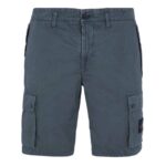 STONE ISLAND – Bermuda shorts ‘old’ treatment gray (38711)