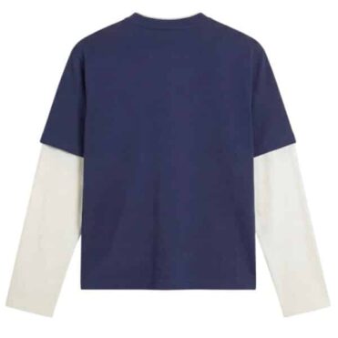 Brams Fruit - T-shirt Double Layer à Manches Longues Bleu Foncé (43172)