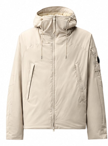 C.P. COMPANY - Pro-Tek PrimaLoft Silver Hooded jas beige (43690) C.P. COMPANY - Pro-Tek PrimaLoft Silver Hooded jas beige (43690)