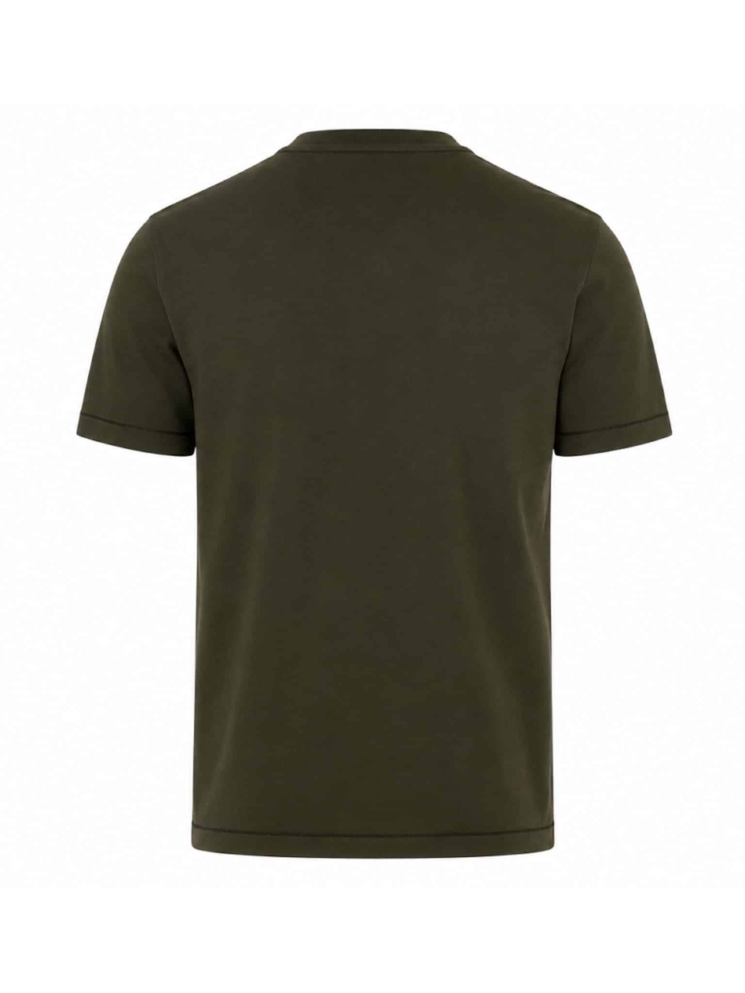 STONE ISLAND - COTTON JERSEY DARK GREEN / BROWN (43421) STONE ISLAND - COTTON JERSEY DARK GREEN / BROWN (43421)