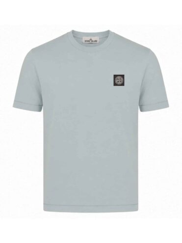 STONE ISLAND - COTTON JERSEY LIGHT BLUE / GREY (43420)