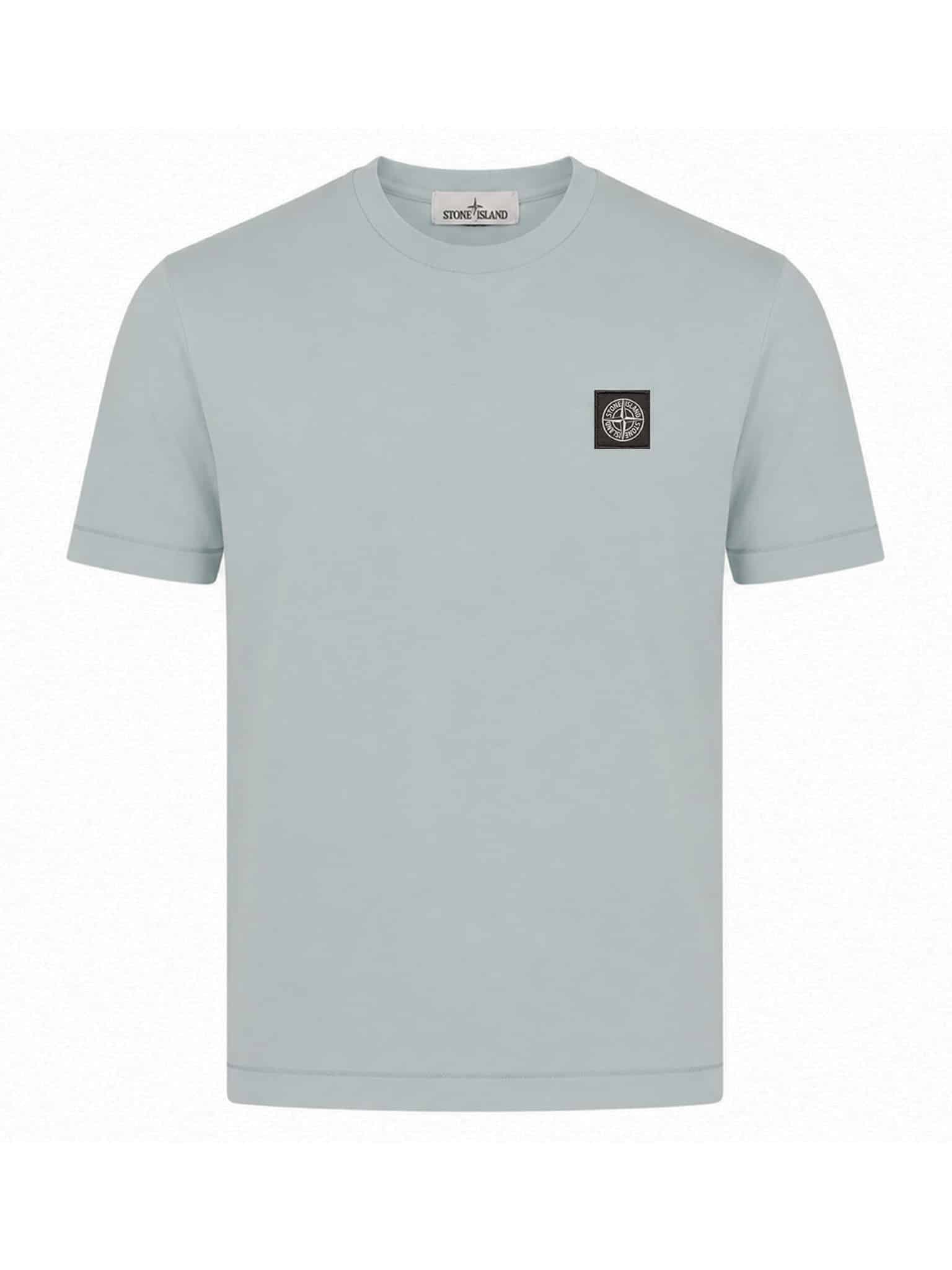 STONE ISLAND - COTTON JERSEY LIGHT BLUE / GREY (43420) STONE ISLAND - COTTON JERSEY LIGHT BLUE / GREY (43420)