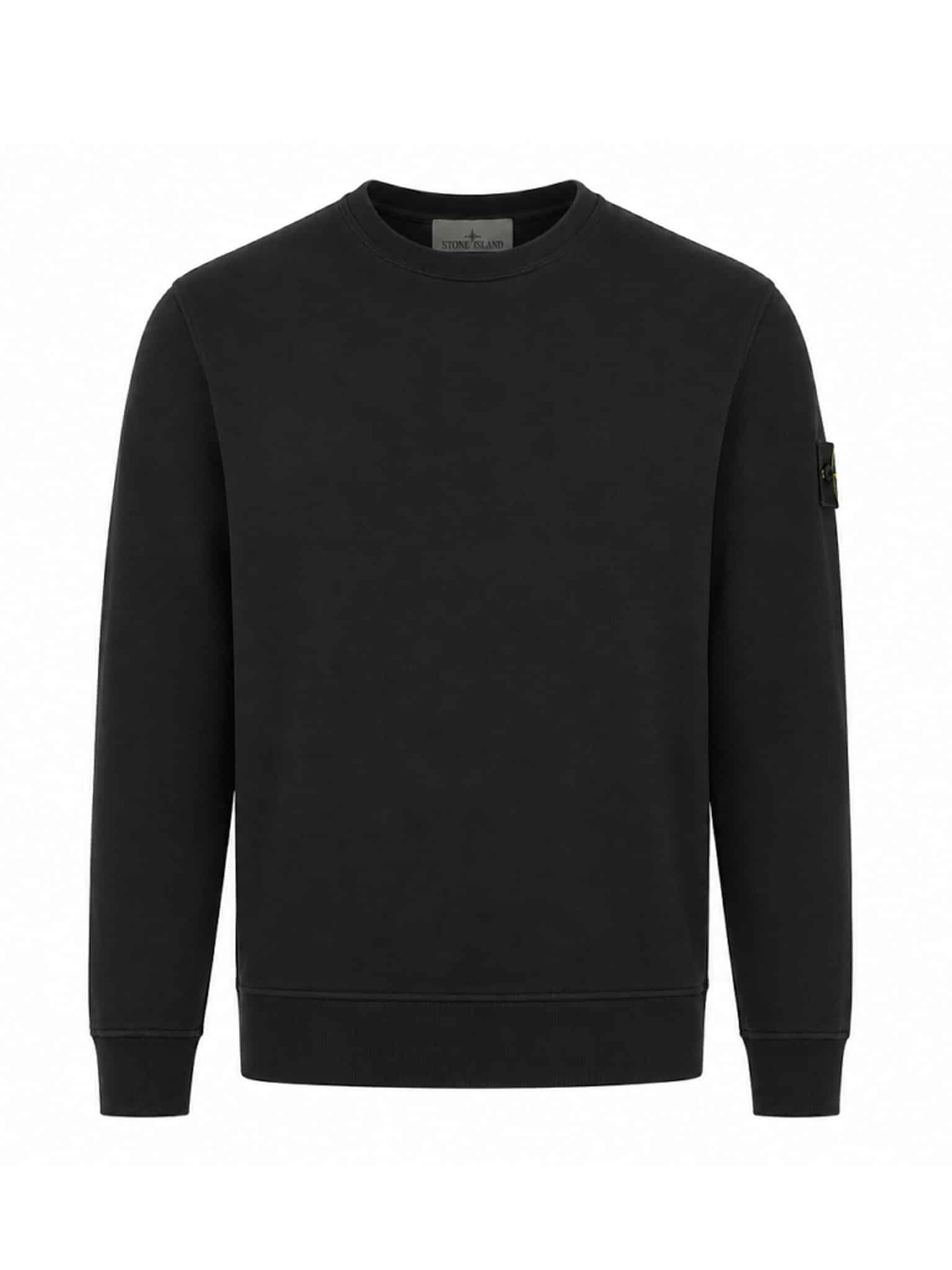 STONE ISLAND - CREWNECK SWEATSHIRT ZWART (43373) STONE ISLAND - CREWNECK SWEATSHIRT ZWART (43373)