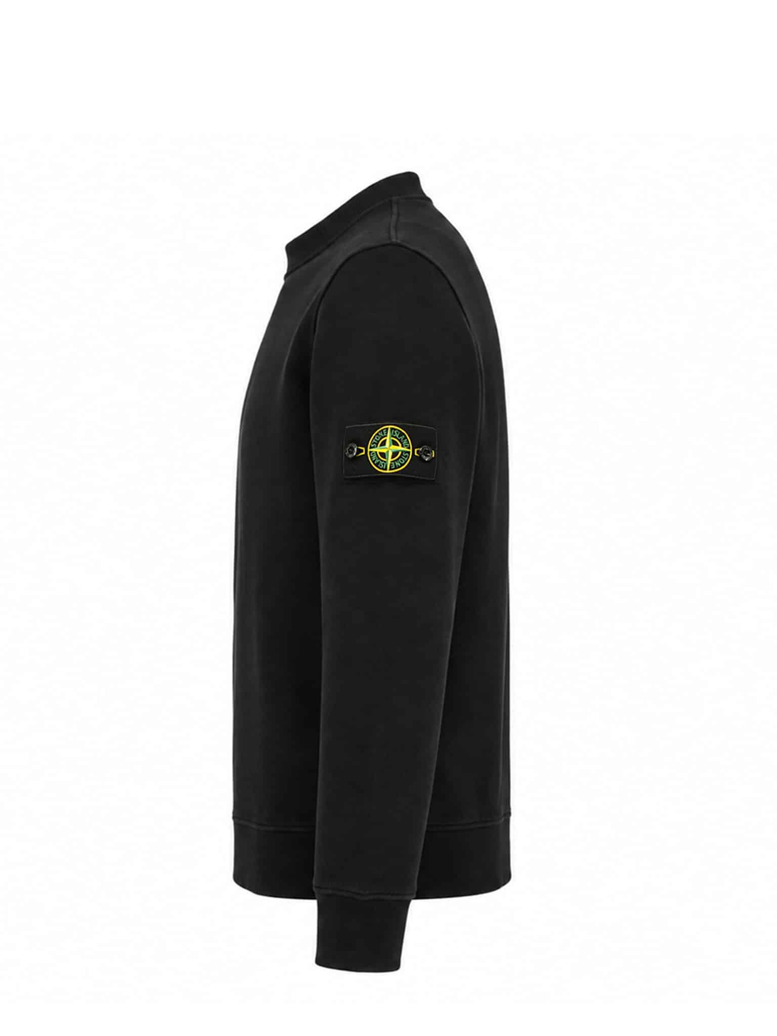 STONE ISLAND - CREWNECK SWEATSHIRT ZWART (43373) STONE ISLAND - CREWNECK SWEATSHIRT ZWART (43373)