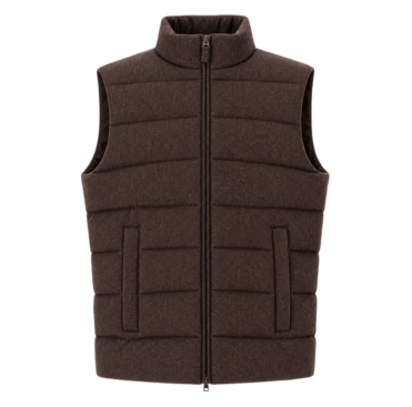 Herno - Cashmere and Silk Bodywarmer met Monogram Donkerbruin (43674) Herno - Cashmere and Silk Bodywarmer met Monogram Donkerbruin (43674)