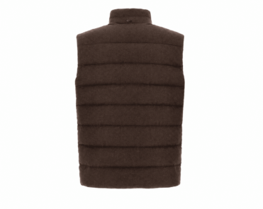 Herno - Cashmere and Silk Bodywarmer met Monogram Donkerbruin (43674)