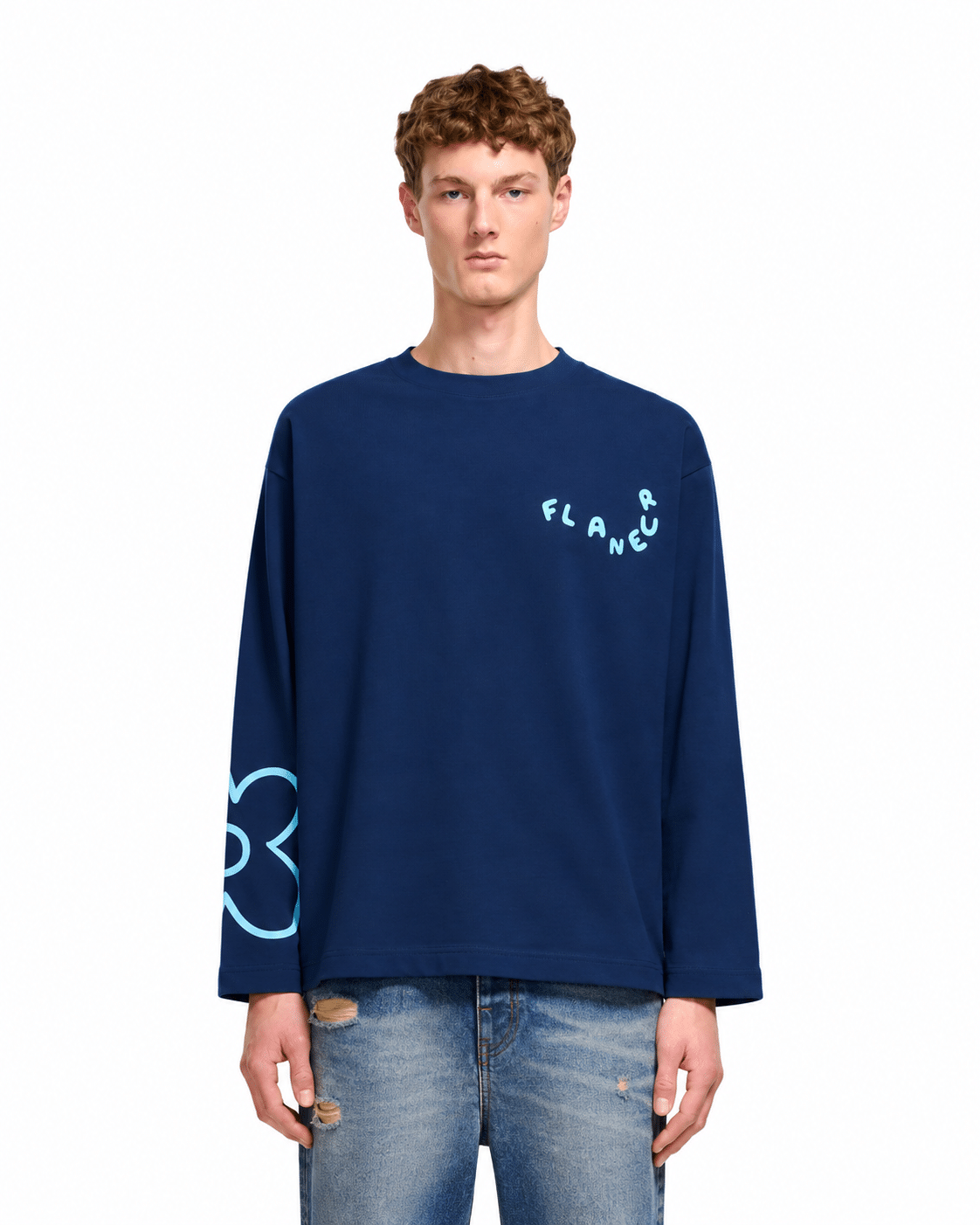 FLÂNEUR - Blossom Langarmshirt Marineblau (43432) FLÂNEUR - Blossom Langarmshirt Marineblau (43432)