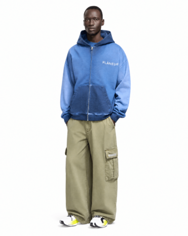 FLÂNEUR - Hoodie met rits marineblauw (43436)