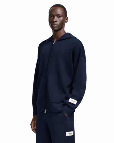 FLÂNEUR - Sweat zippé à capuche bleu marine (43434)