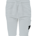 STONE ISLAND – Fleece bermuda shorts wit (38757)