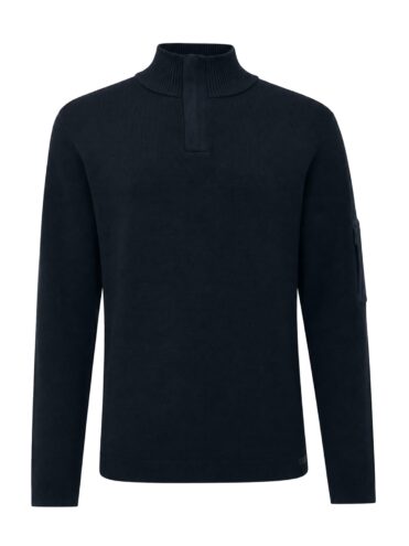 GENTI - Turtle Zip Langarmshirt Dunkelblau (43254)