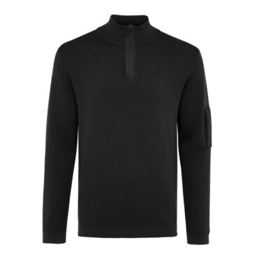 GENTI - T-shirt manches longues Turtle Zip noir (43255)