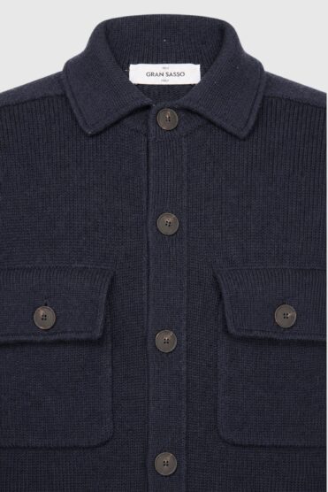 GRAN SASSO PATCH POCKETS SUPER GEELONG JACKET NAVY (43454) GRAN SASSO PATCH POCKETS SUPER GEELONG JACKET NAVY (43454)