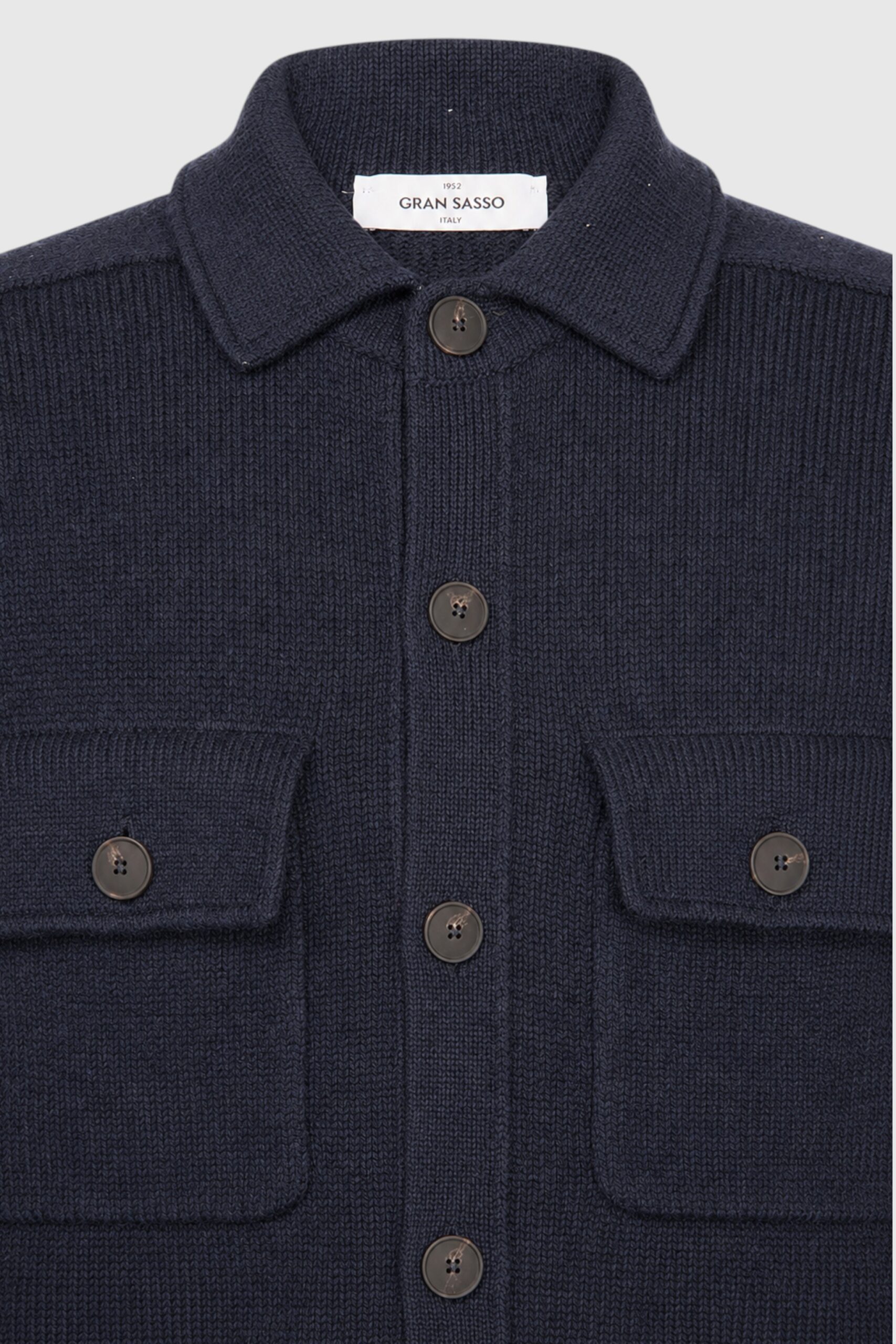 GRAN SASSO PATCH POCKETS SUPER GEELONG JACKET NAVY (43454) GRAN SASSO PATCH POCKETS SUPER GEELONG JACKET NAVY (43454)