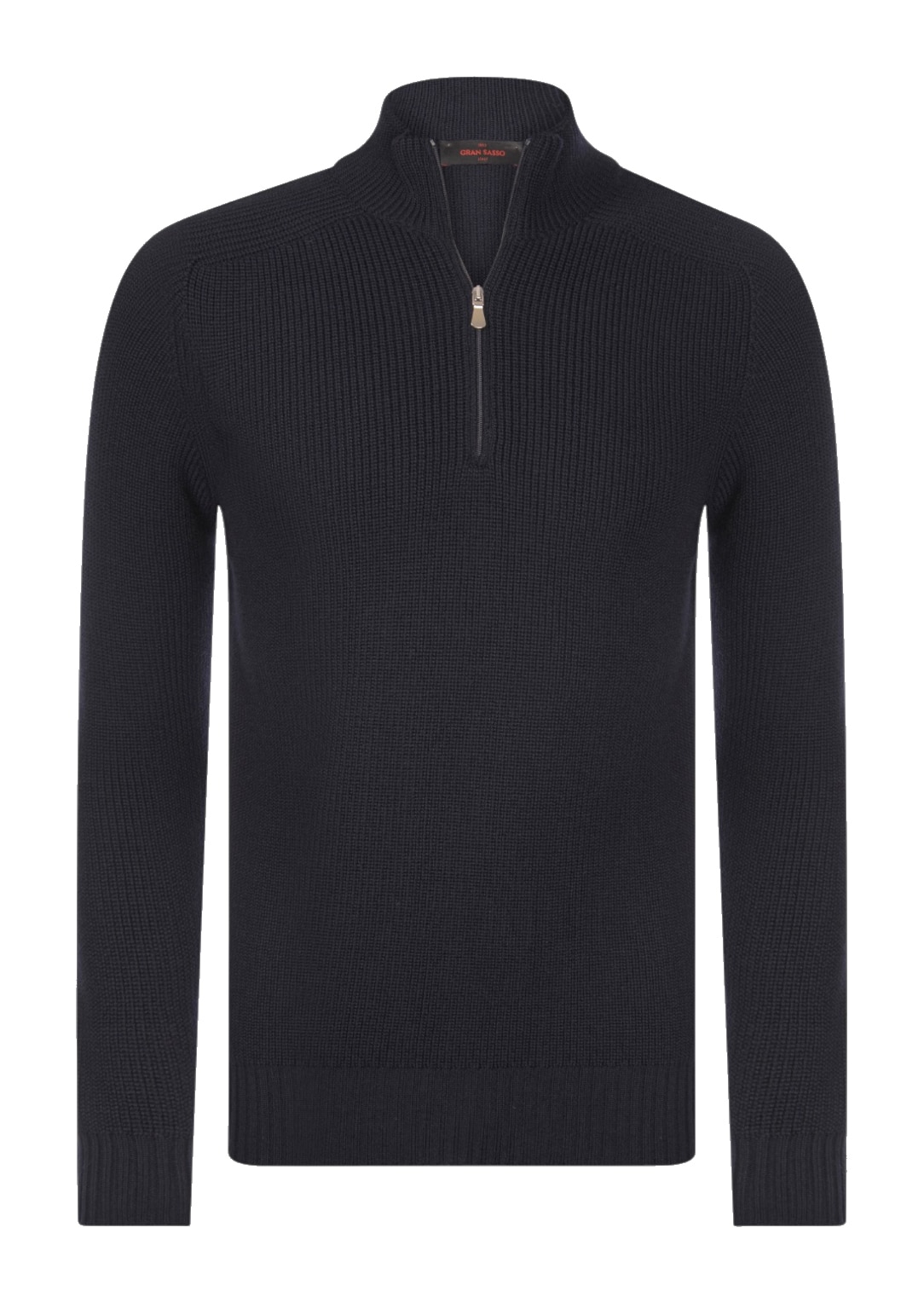 GRAN SASSO - Rain Wool Mock Zip dark blue (43464) GRAN SASSO - Rain Wool Mock Zip dark blue (43464)