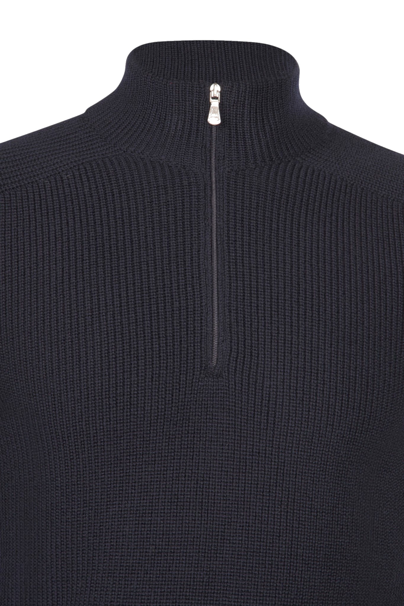 GRAN SASSO - Rain Wool Mock Zip dark blue (43464) GRAN SASSO - Rain Wool Mock Zip dark blue (43464)
