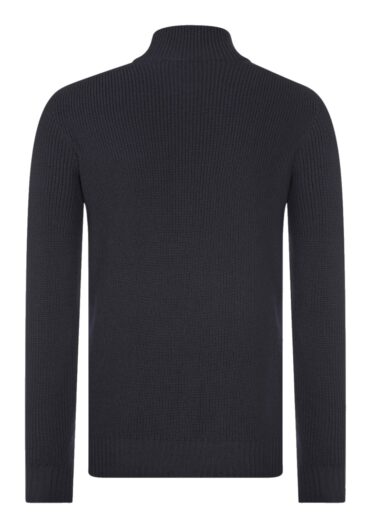 GRAN SASSO - Rain Wool Mock Zip dark blue (43464) GRAN SASSO - Rain Wool Mock Zip dark blue (43464)