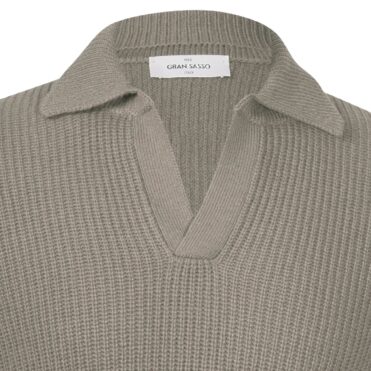 GRAN SASSO - Skipper-Poloshirt Taupe (43452)