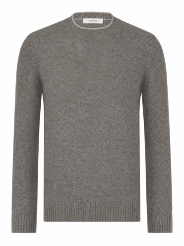 GRAN SASSO - Super Geelong Rundhalspullover taupe (43455)