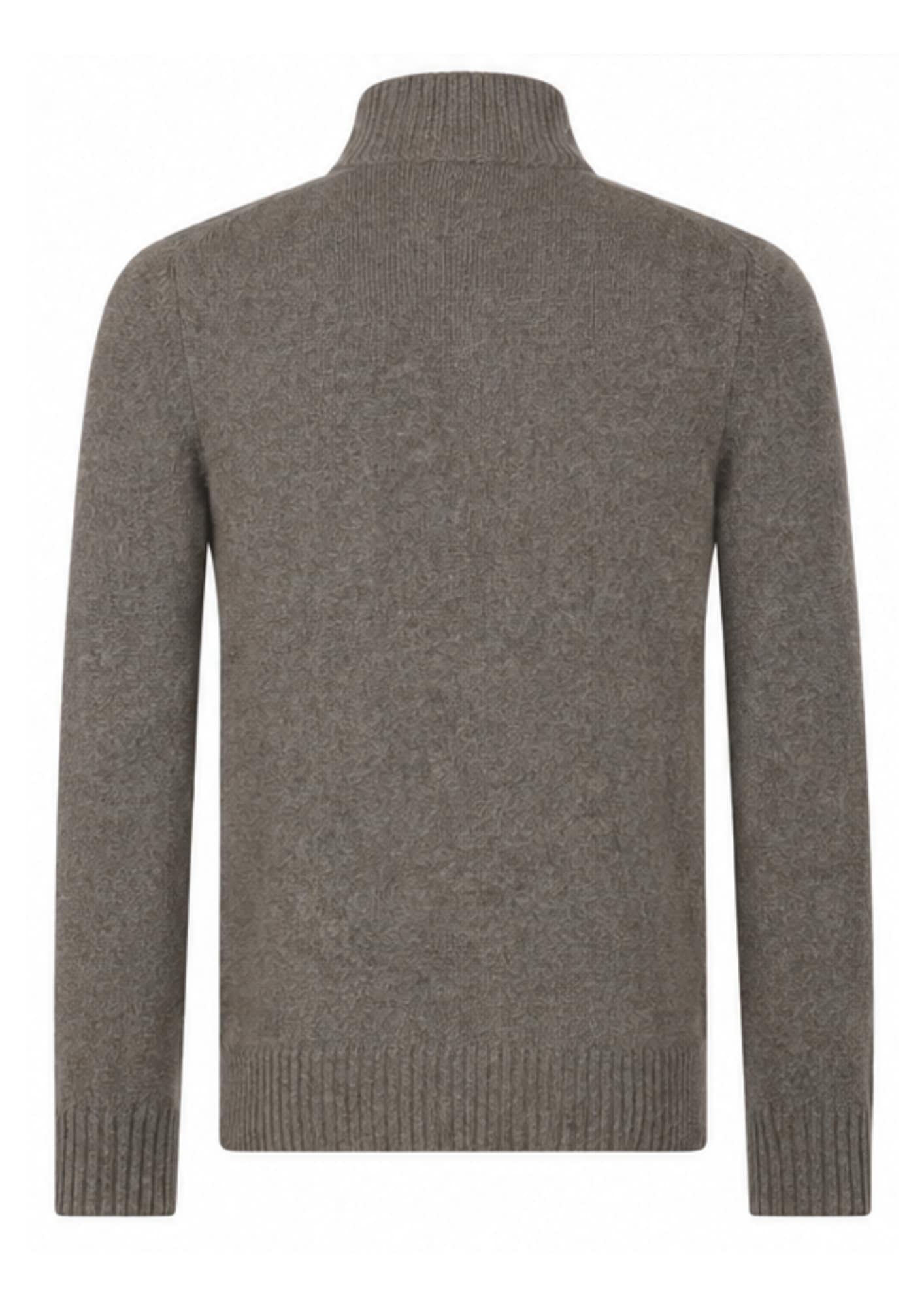 GRAN SASSO - Super Geelong button-up sweater taupe (43578) GRAN SASSO - Super Geelong button-up sweater taupe (43578)