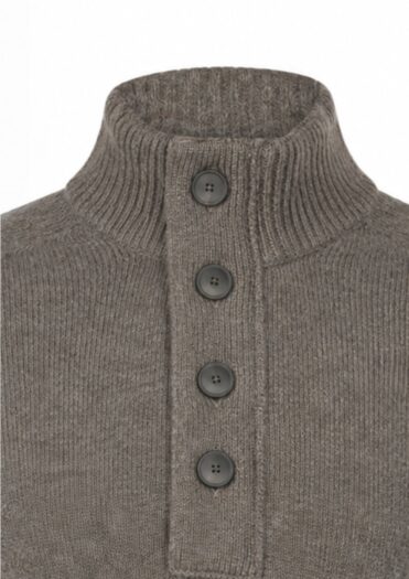GRAN SASSO - Super Geelong button-up sweater taupe (43578) GRAN SASSO - Super Geelong button-up sweater taupe (43578)